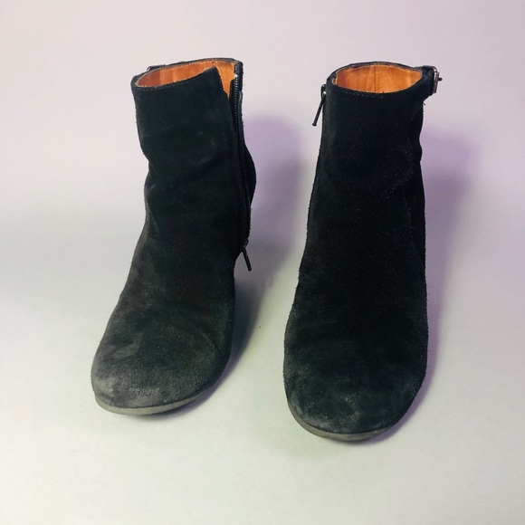 Authentic Lanvin Suede Wedge Ankle Boots - Picture 2 of 8